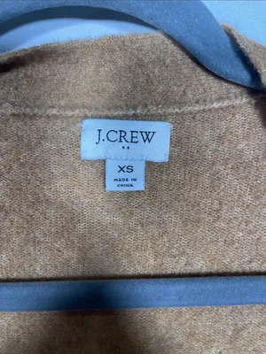 J. Crew Womens Open Front Cardigan Sweater Extra Soft Yarn Tan Xs Ad036 thumbnail 3