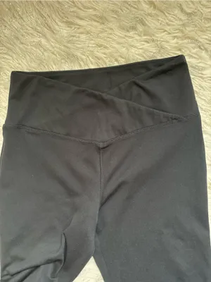 Danskin Black Women’s High-Waist Flare Jogger Track Pants with Side Slit Size M thumbnail 12