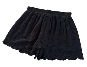 Abound Black Eyelet Pull-On Stretchy Shorts Women’s Large Summer Boho Floral thumbnail 1