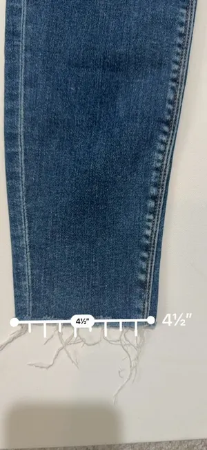 ASOS Maternity Dark Wash Stretchy Denim Raw Hem Skinny Jeans US 4 thumbnail 8