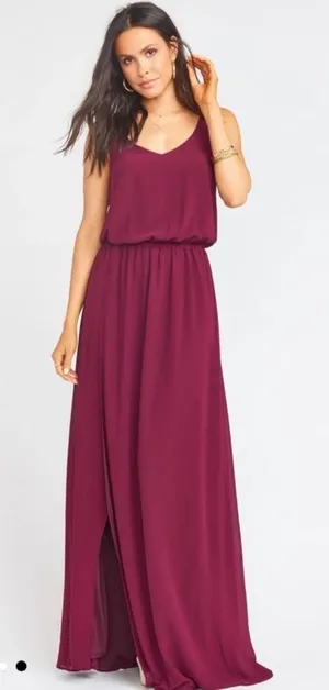 Show Me Your Mumu‎ Kendall Chiffon Maxi Dress medium wedding bridal party thumbnail 1
