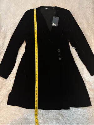 The Kooples Black Wrap Mini Dress thumbnail 5