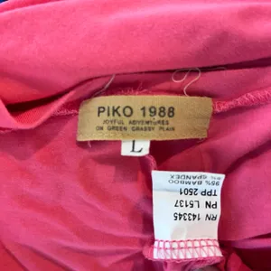 Piko 1988 Bamboo Coral Dress Boho Lagenlook Casual Cap Sleeve Pockets Size LG thumbnail 8