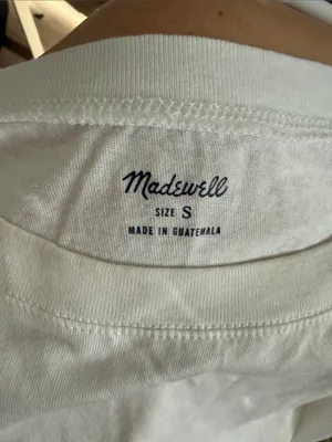 Madewell Women's White Crewneck Short Sleeve Tee thumbnail 8