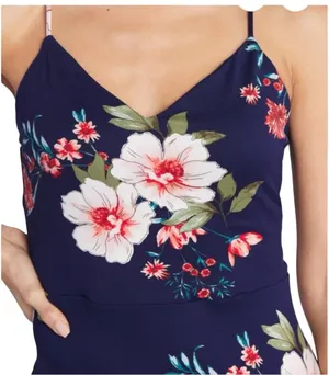 Navy Floral Maxi Knit Dress thumbnail 6