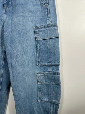 Aritzia Denim Forum 90s Millie Hi Rise Cargo Jeans 26 Blue‎ Wide Leg Y2K thumbnail 9