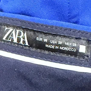 Zara Womens Cobalt Blue High Rise Wide Leg Trousers Pants Size 29 Long‎ Inseam thumbnail 5
