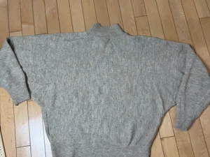 H&M Mock Neck Oatmeal Tan Bat Wing Sweater Neutral Size Small thumbnail 7