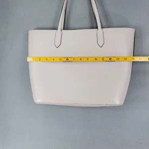 Kate Spade Leather Tote Bag Women L Beige‎ Pink Nude Gold Logo Shoulder Bag AVA thumbnail 9