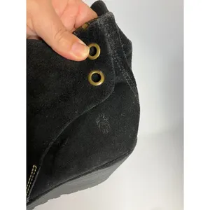 Fly London Yama‎ black suede leather wedge ankle boots women's size 41 *flawed* thumbnail 3