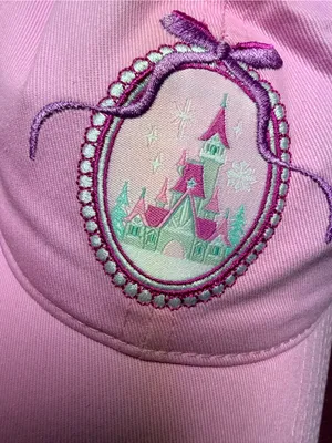 Disney Parks Pink Castle Embroidered Adult Hat thumbnail 2