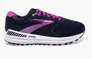 Brooks Ariel Women's Running Shoe - Navy with Pink Accents thumbnail 1