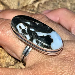 White Buffalo Turquoise Ring Size 11 thumbnail 1