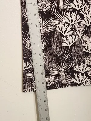 LOFT Brown and White Coral Print Cropped Bootcut Pants Size 2 thumbnail 8