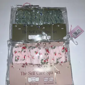 NWT Floral Self Care Spa Set Headband Wristbands Gift Set thumbnail 3
