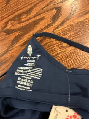 Free people movement navy cropped tank thumbnail 3