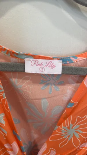 Pink Lily Dress Floral Mini thumbnail 2