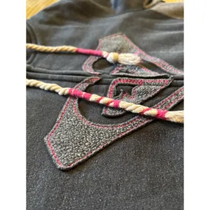 Roxy Women's Charcoal Zip-Up Hoodie with Pink Logo Accents M medium vtg thumbnail 5