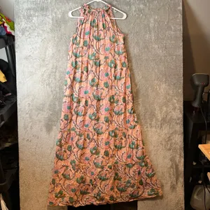 Lola Australia Sapphire 100% Cotton Tiered Maxi‎ Dress Size Small Floral Pink thumbnail 4