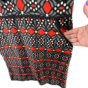 Milly Sheath Dress 2 Black Gray Red Silk Geometric‎ Sleeveless Modern Chic Party thumbnail 7