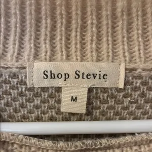 Shop Stevie Beige Floral Crewneck Sweater thumbnail 2