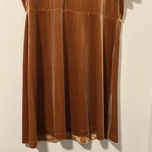 Madewell Velvet V-Neck Flutter-Sleeve Dress Golden Pecan Size XXL thumbnail 4