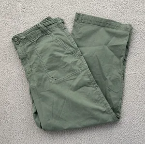 American Eagle Stovepipe Utility Pants Green Gorpcore Wide Leg Women's 16 x 30 thumbnail 1