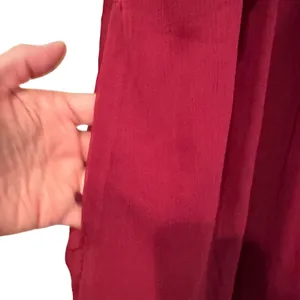 Abercrombie & Fitch V-Neck Fit & Flare Sleeveless Dress Women's XL‎ Wine Dainty thumbnail 6