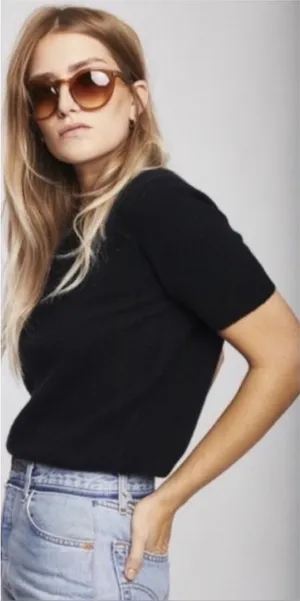 The Cashmere Project Black Cashmere Tee Shirt thumbnail 1