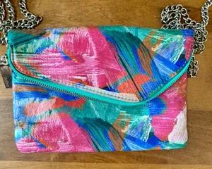 HOBO Multi Colored Crossbody Handbag With Removable Chain Strap thumbnail 1
