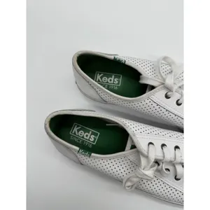 KEDS Sneakers Womens Sz US 8 EU39 White Leather Lace Up Tennis Shoes WH56115 EUC thumbnail 7