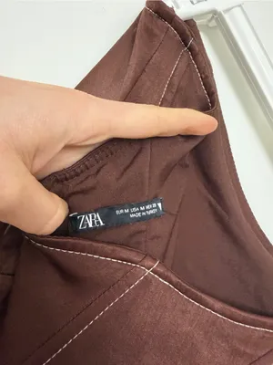 Zara Brown Satin Corset Mini Dress thumbnail 6