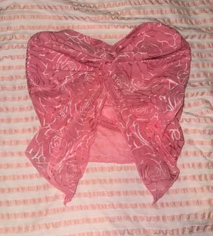 Pink rose tube top Size M thumbnail 1