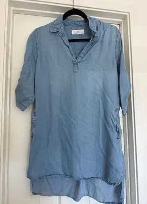 Thread & Supply Light Blue Denim Tunic thumbnail 1