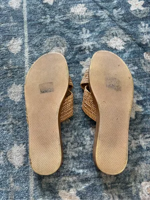 Mila Paoli Raffia Crossover Wood Platform Slide Sandal Size 8/8.5 thumbnail 7