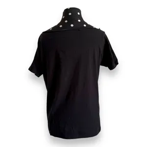 Marvel Womens Tee Sz S Cut Out Neck Spider-Man Black Cartoon‎ Comic Shirt Top thumbnail 4
