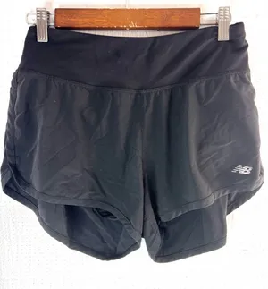 New Balance L Black Athletic Running Shorts thumbnail 1