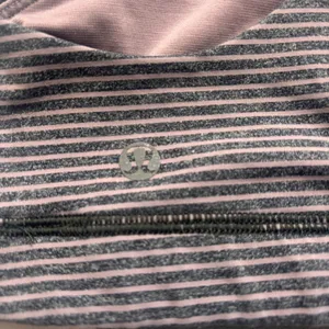 Lululemon Energy Bra Pink Charcoal Grey Striped Medium Support Size 6 thumbnail 7