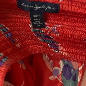 American Eagle Y2K Babydoll Top Sz XS Coquette Satin Festival Smocked Cottage thumbnail 10