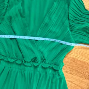 Zara pleated green dress thumbnail 7