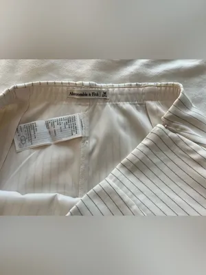 Abercrombie & Fitch Scarlett mid rise mini skort white pinstripe NWOT medium thumbnail 5