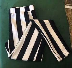 Poof! Blk/Wht Striped Goth Pants thumbnail 5