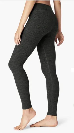 Beyond Yoga Black Charcoal Space Dye Leggings Essential Long Leggings Grey‎ Gray thumbnail 1