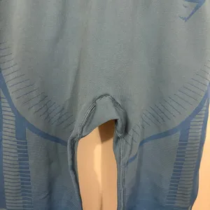 Gymshark Geo Seamless 7/8 Leggings Teal Blue thumbnail 4
