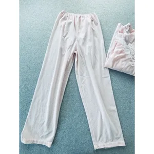 VTG 70s 80s Val Mode Pink 2PC Pajama Set Lace Yoke Cottagecore Coquette Medium thumbnail 9