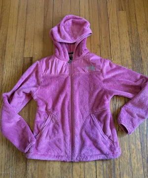 The North Face Jacket Womens Small Pink Soft Fleece Hooded Full Zip Outdoor thumbnail 1