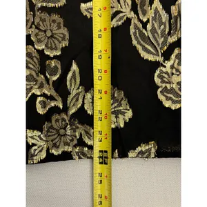 Ann Taylor Black & Gold Vneck top size medium thumbnail 6