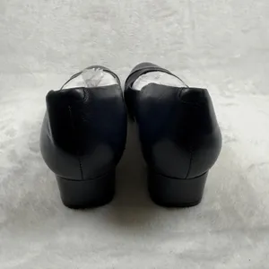 Easy Spirit Navy‎ Blue Leather Cap Toe Low Block Heel Pumps Women's Shoes 7 thumbnail 5