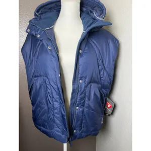 Free People FP Movement Navy Quilted Parker Hooded Puffer Vest Size Small NWT thumbnail 6