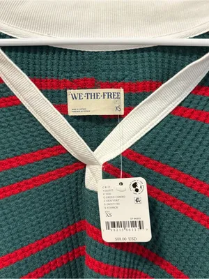 Free People Striped Travis Polo NWT thumbnail 4